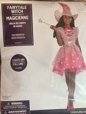 Fairytale Witch Magicienne Child Medium 8-10 Costume Set